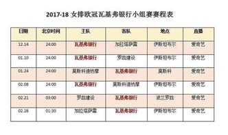 赛事时间与直播平台全解析