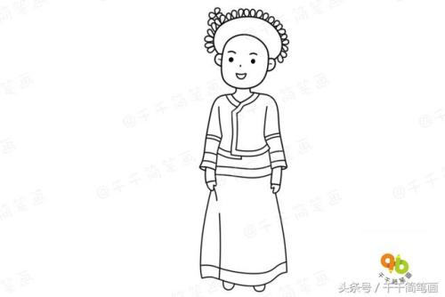 一、少数民族服饰简笔图案的特点