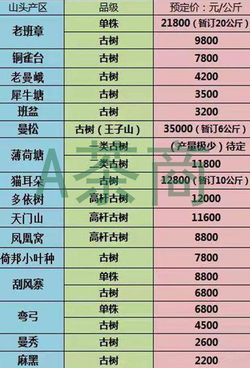 冰岛古树茶的市场定位与价格区间