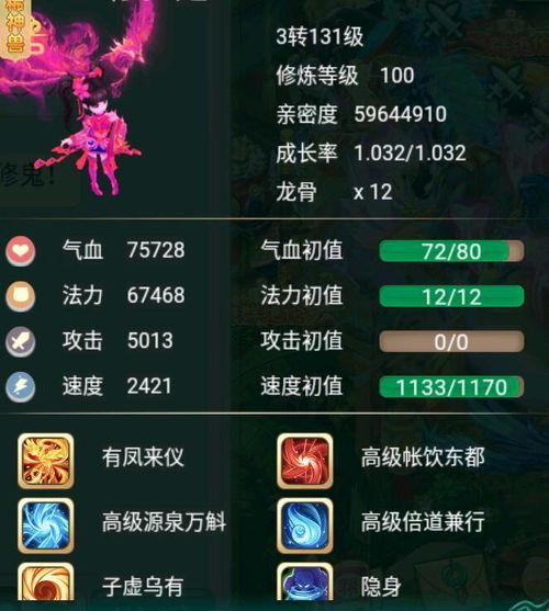 西游手游中的七彩朱雀元素概述