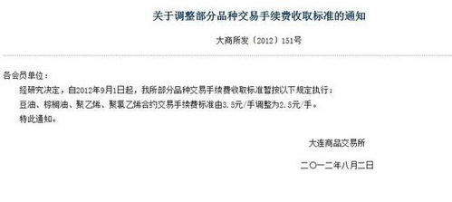 不同交易类型的手续费对比