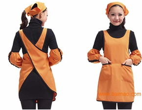 一、经典款式带袖围裙展示