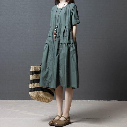 二、棉麻连衣裙的搭配技巧