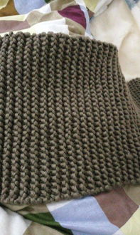 一、基础平针围巾织法