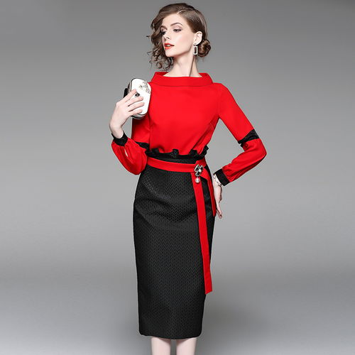 二、红色套装裙两件套的流行趋势