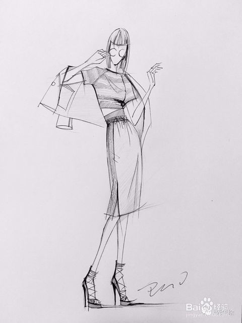 一、了解手绘服装手稿图的基础知识