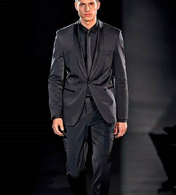 一、经典黑色西装