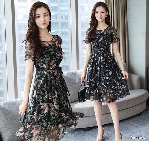 一、轻柔雪纺连衣裙